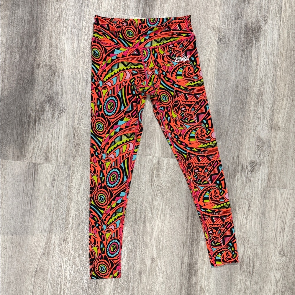 Zumba Fitness Vibrant Patterned Leggings XS